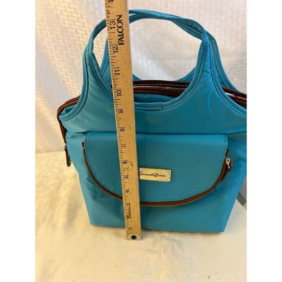 Samantha Brown Aqua Basket Cooler insulated lunch tote new - Picture 9 of 9